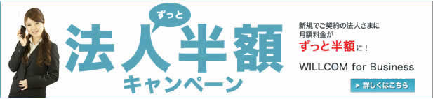 法人半額キャンペーン